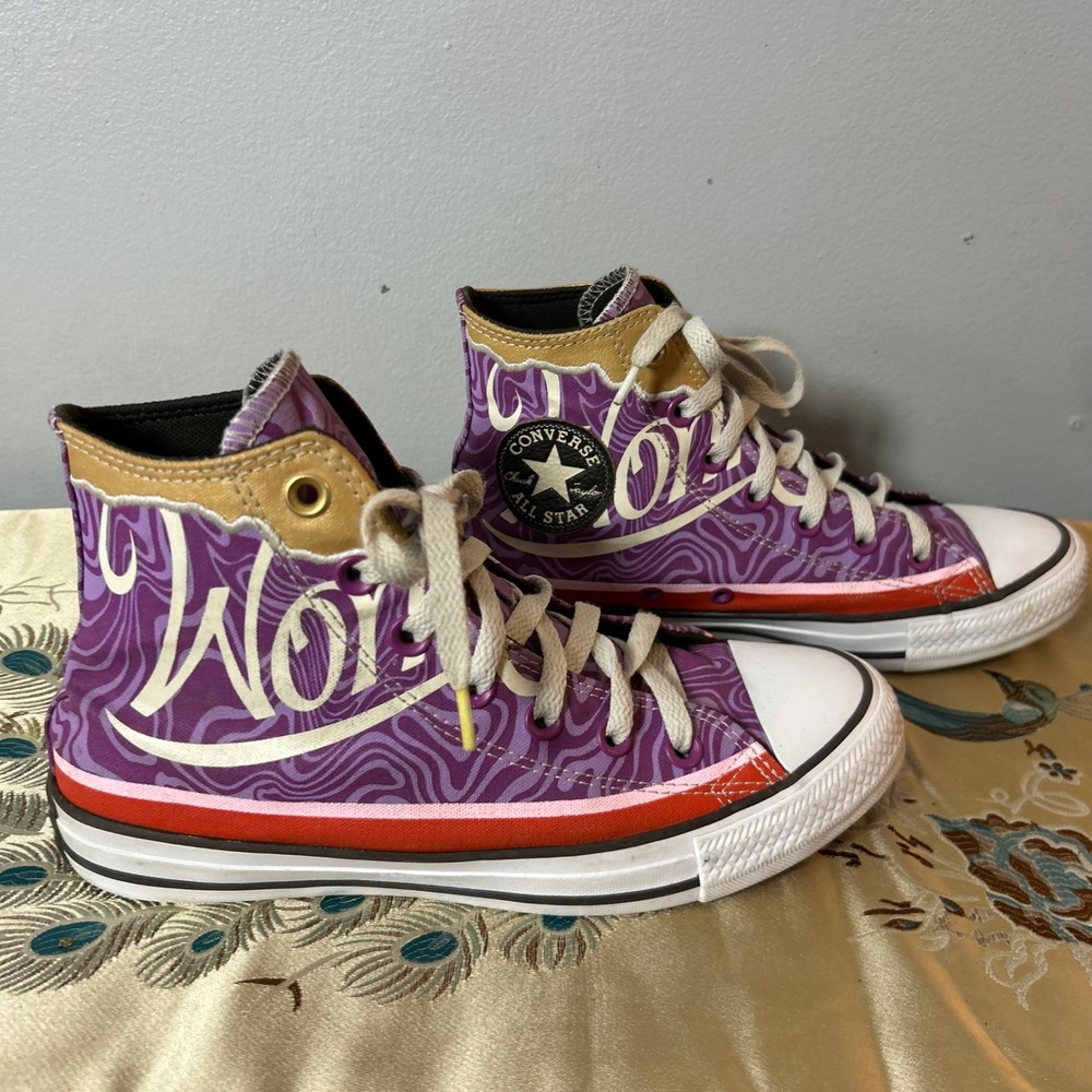 🔥 Converse x Wonka Collab – Rare Limited Ed.  Women's 6.5 / Men's 5-5.5 A08151C - Picture 3 of 8